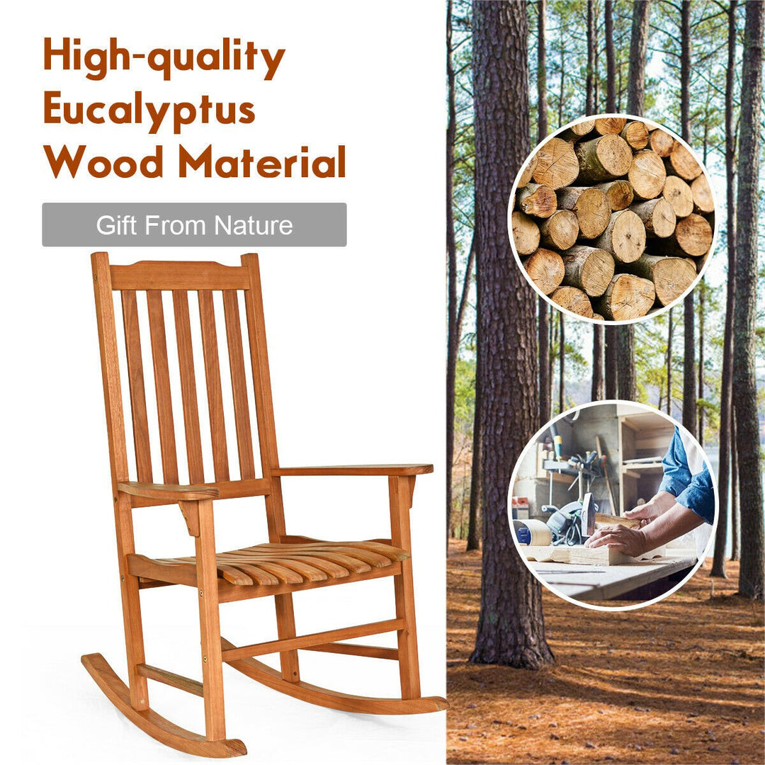 Porch Rocking Chair, Solid Wood Rocker
