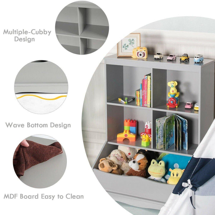 3 Shelf 4 Cube Units, Storage Bins Cubbies for Kids????? Collections - Giantexus