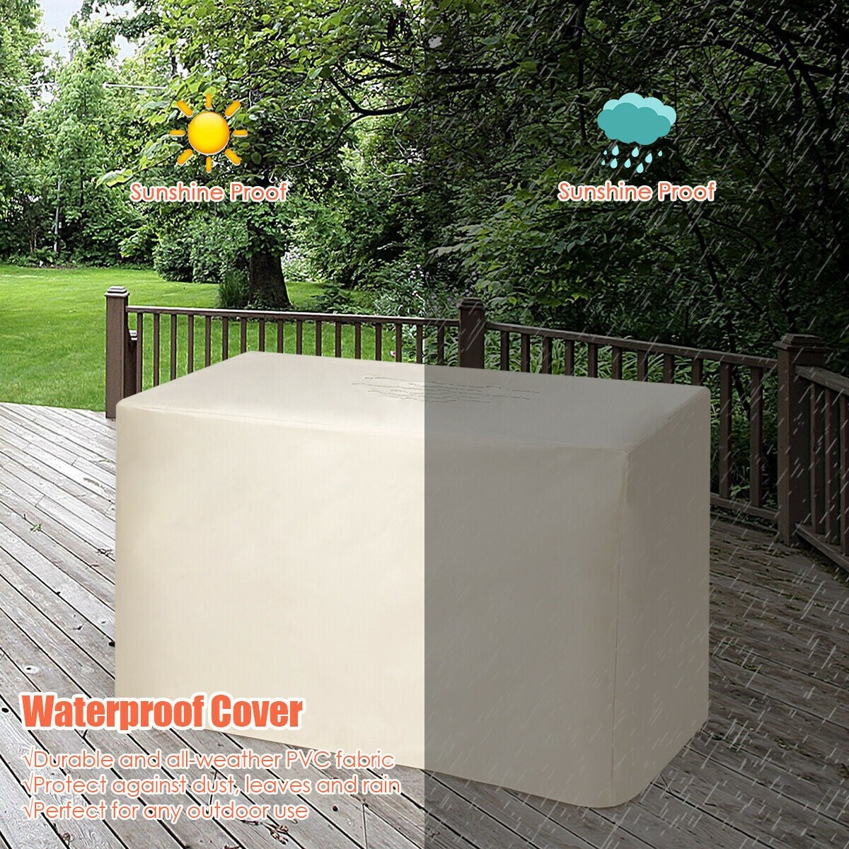 Propane Fire Pit Table, 42 Inch 60,000 BTU Rectangular Gas Fire Pit Table