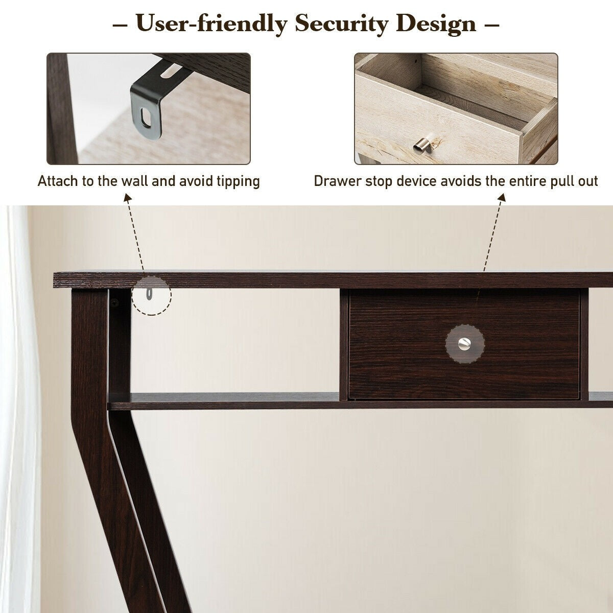 Console Table Modern Easy Assembly Entryway Table