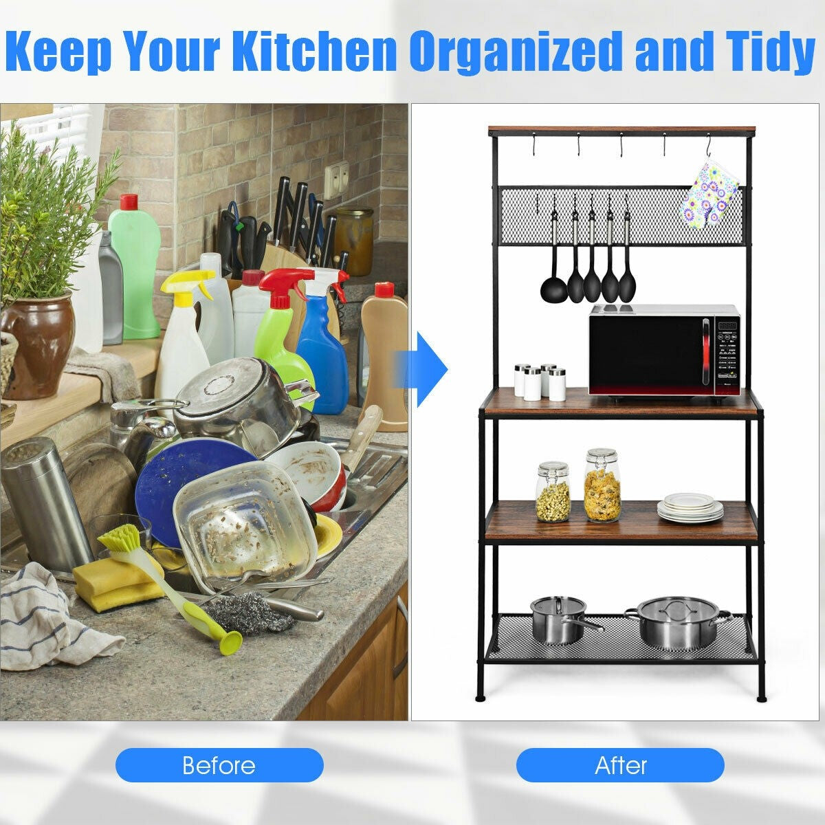 Kitchen Baker's Rack, Industrial Microwave Oven Stand