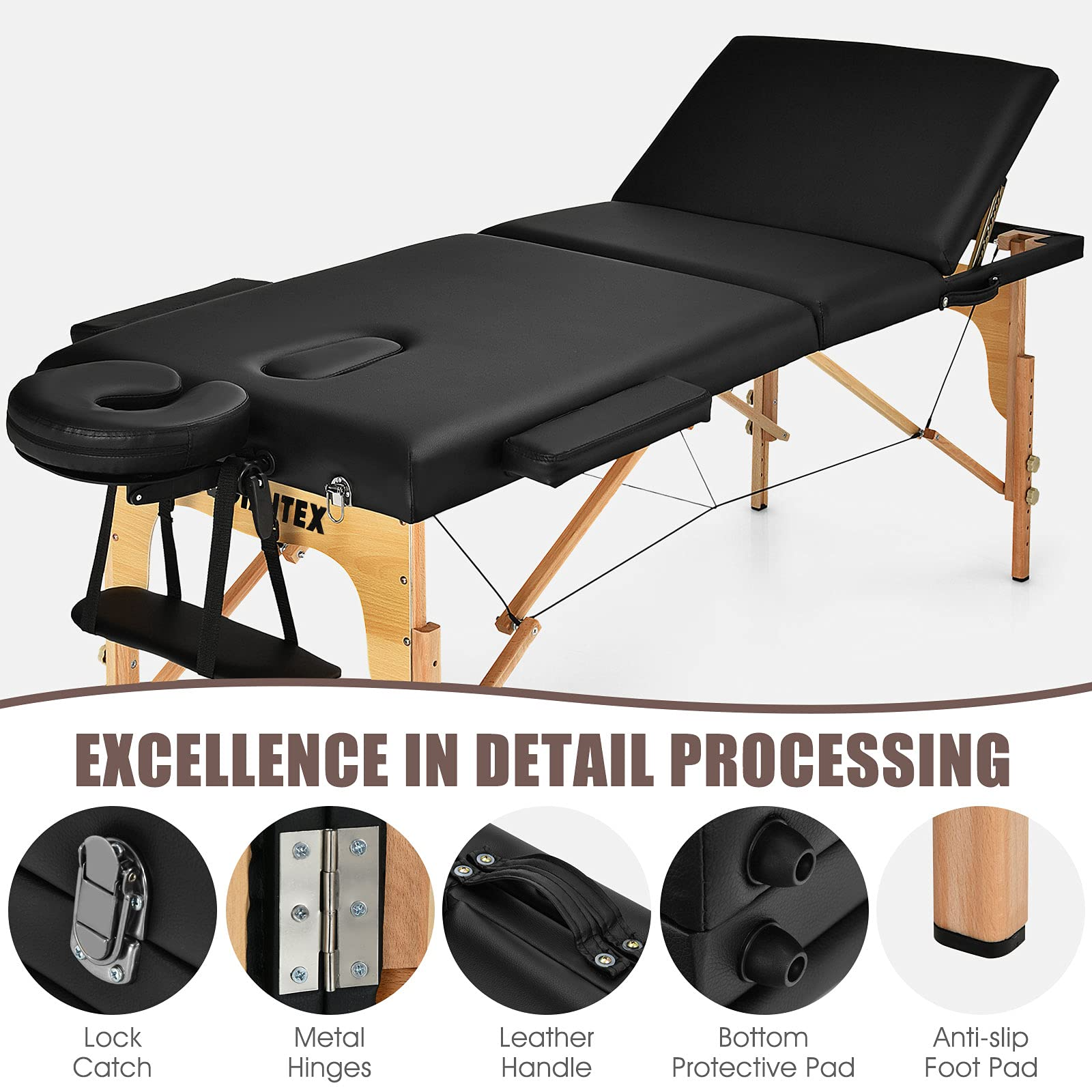 Giantex 84inch Folding Massage Table Spa Bed