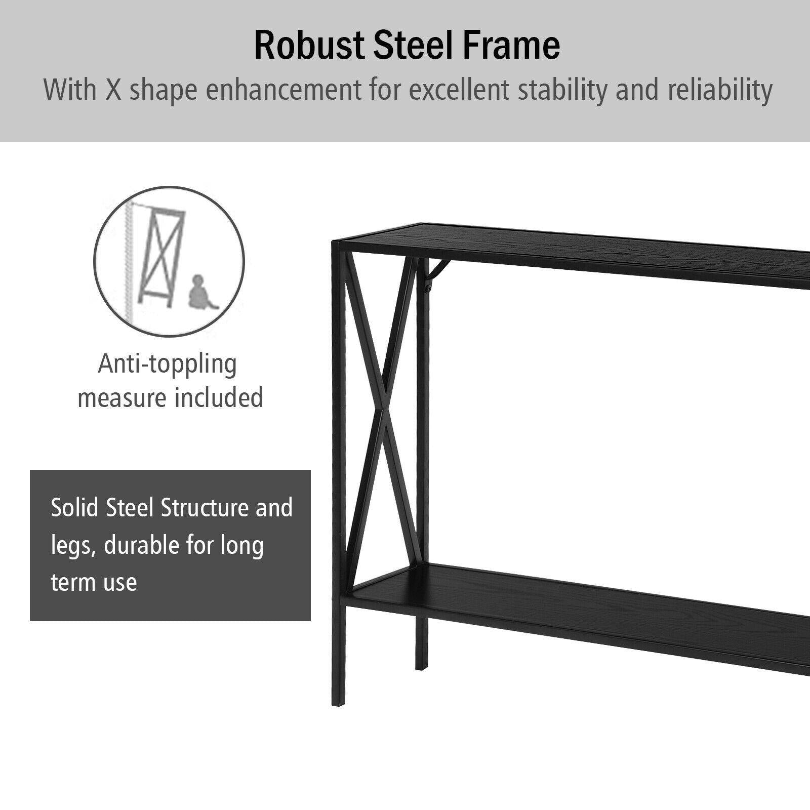 2-Tier 47.5 Inch Hallway Table for Entryway - Giantexus