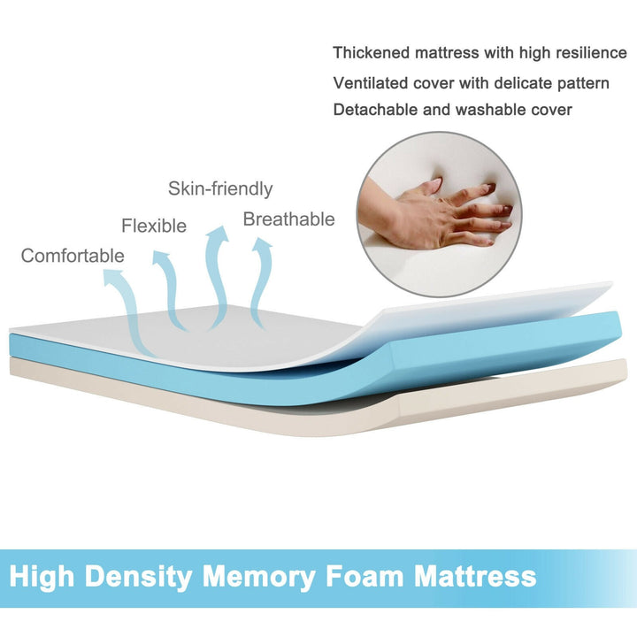 Folding Bed with Mattress Rollaway Guest Bed