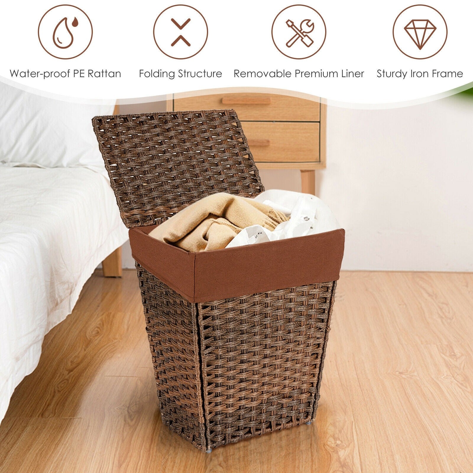 Laundry Hamper with Lid - Giantex