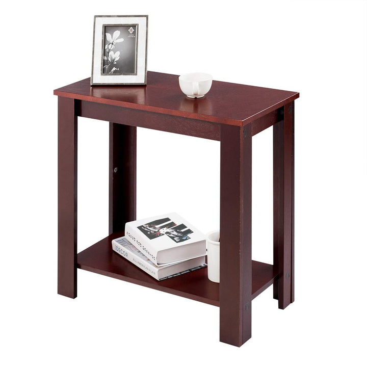 Giantex Chairside Table Nightstand W/Shelf Telephone Table Coffee Bedside Sofa Table