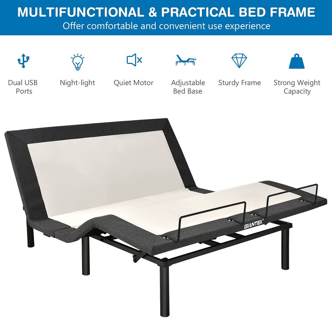 Giantex Zero Gravity Electric Adjustable Bed w/ Head and Foot Incline, Vibration Massage Giantex Zero Gravity Electric Adjustable Bed w/ Head and Foot Incline, Vibration Massage