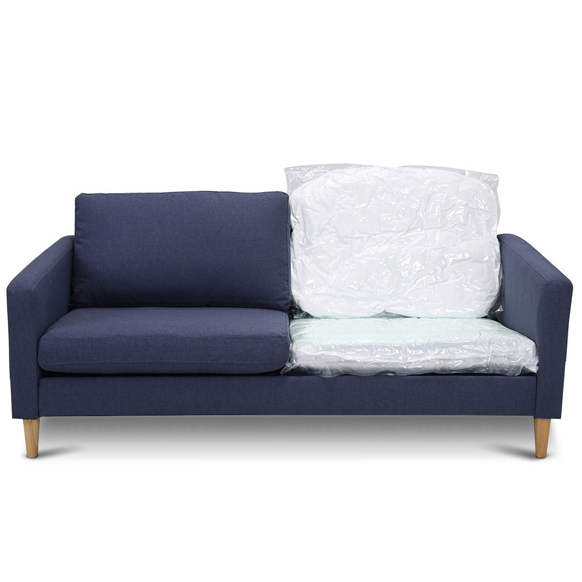 Giantex Modern Upholstered Accent Sofa, Fabric Futon Sofa Bed