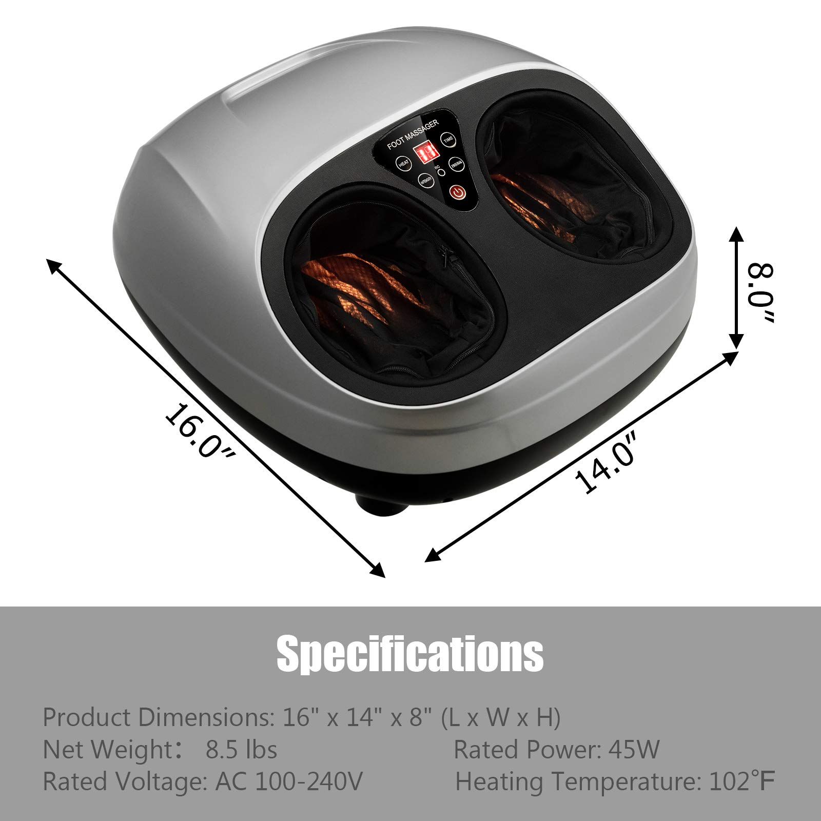 Giantex Foot Massager Machine with Heat and Remote