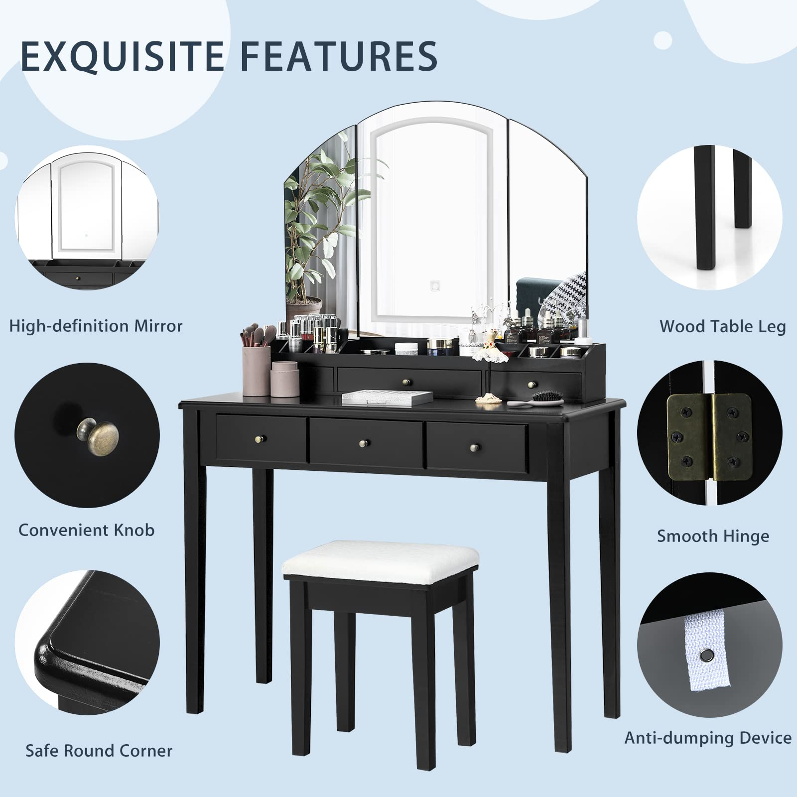 CHARMAID Large Vanity Set