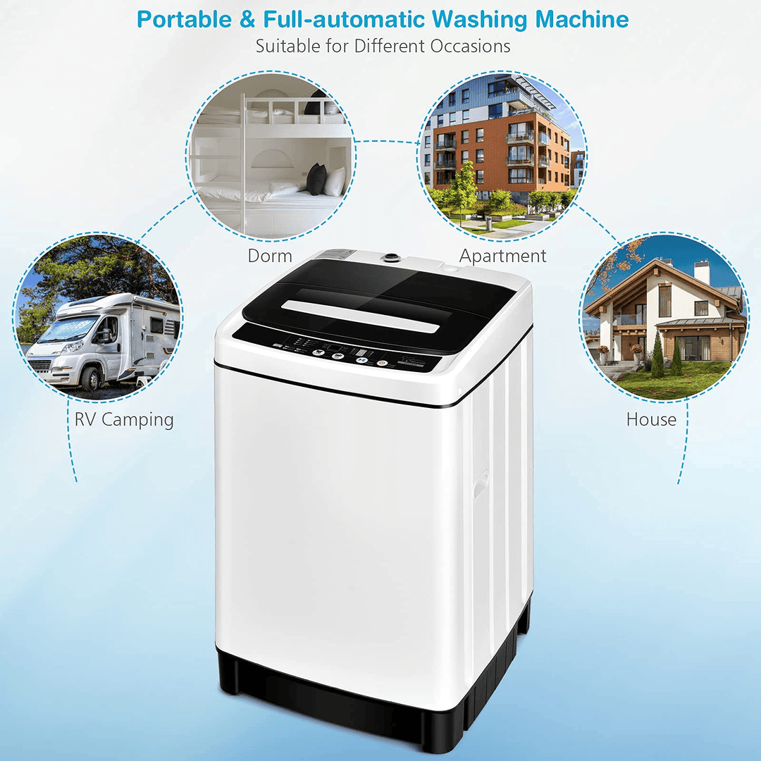 2 in 1 Portable Laundry Washer 1.5Cu.Ft 11lbs Capacity Washer and Dryer Combo - Giantexus