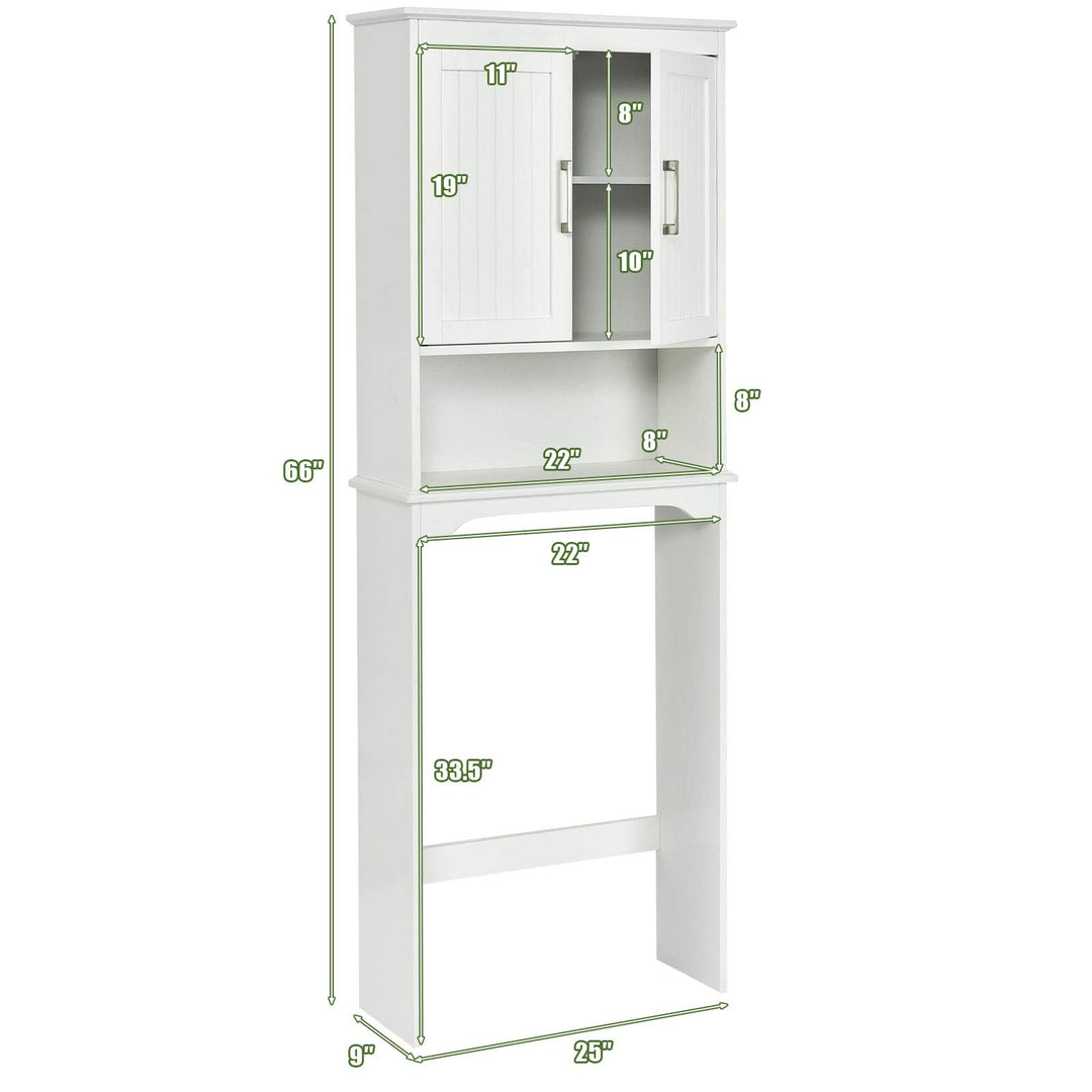 Giantex Over The Toilet Bathroom Space Saver Free Standing Toilet Rack with Adjustable Inner Shelf