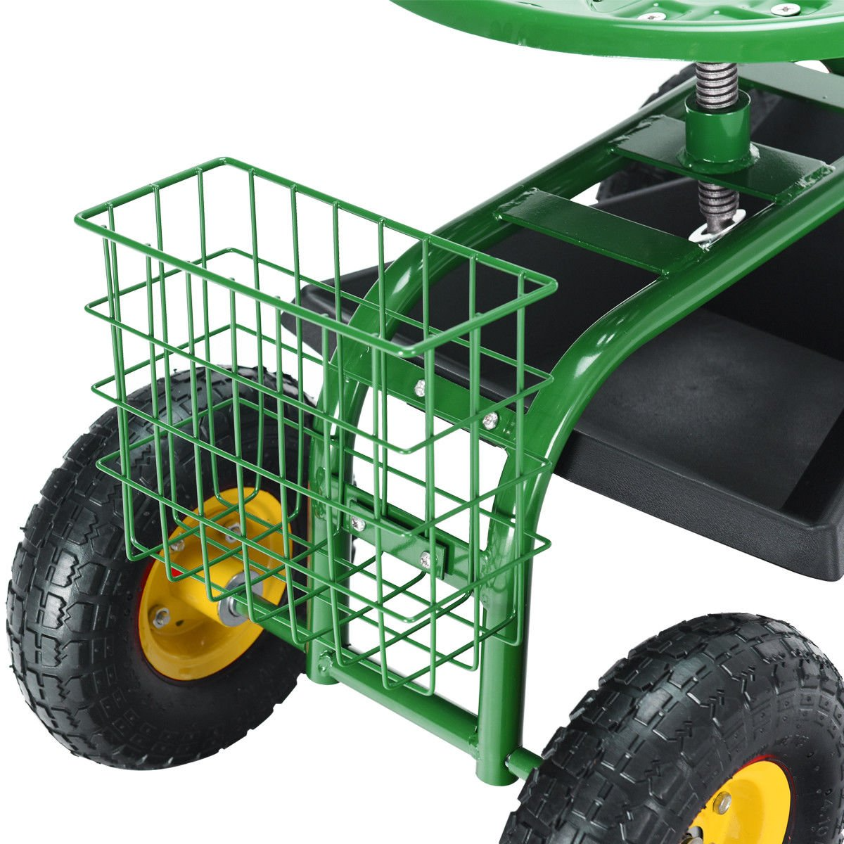 Giantex Garden Cart Rolling Tray Gardening Planting with Work Seat, Green
