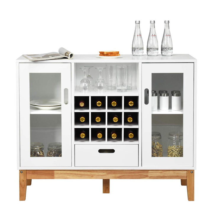 Giantex Buffet Sideboard, Wood Kitchen Server, Storage Cupboard