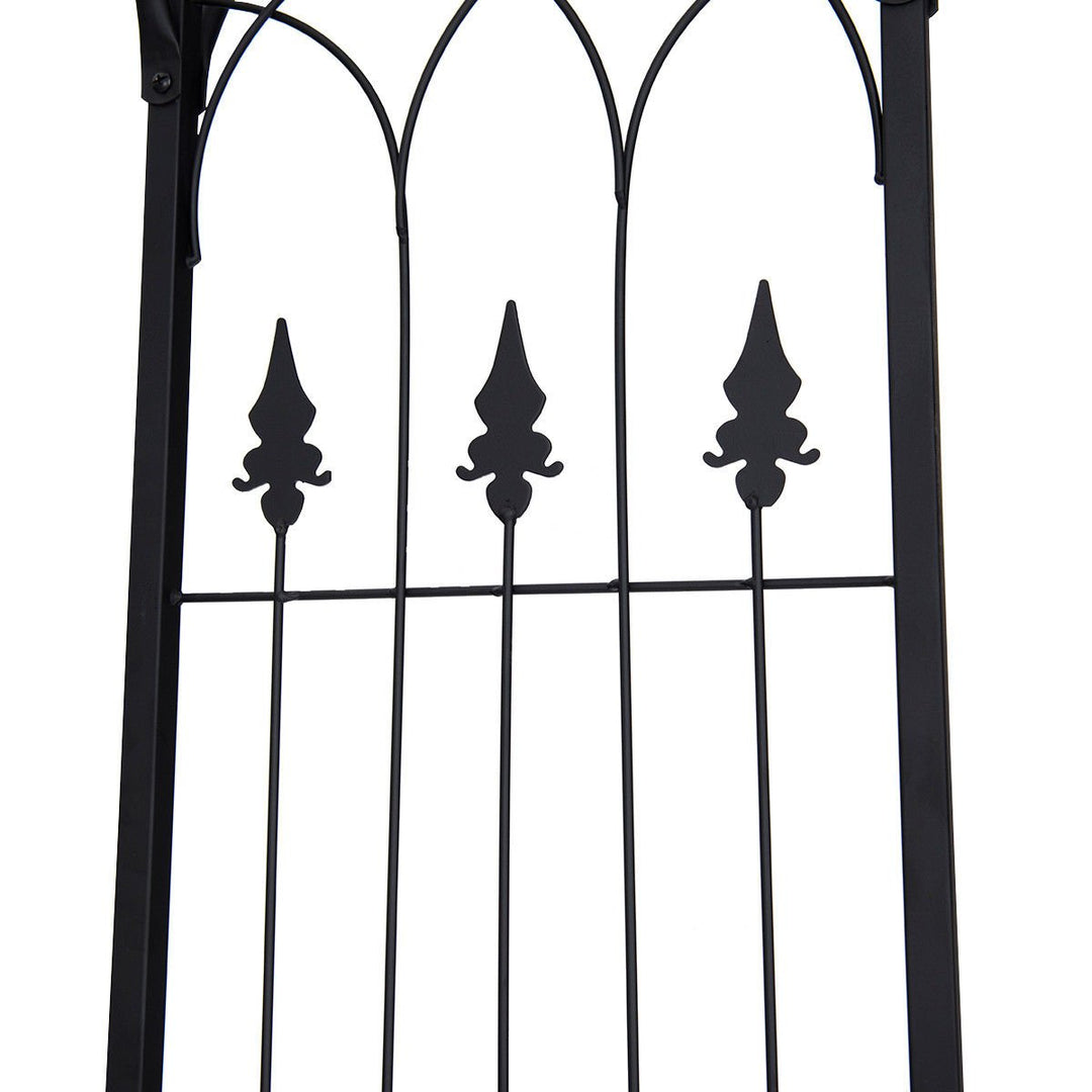 Giantex Metal Garden Arch, Wedding Arbor for Ceremony, Pergola Arbor Garden Trellis for Various Climbing Plant