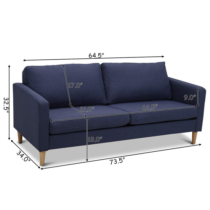 Giantex Modern Upholstered Accent Sofa, Fabric Futon Sofa Bed