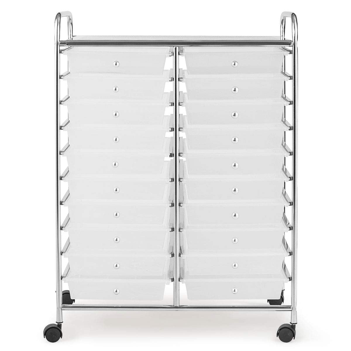Giantex Storage Drawer Carts, 20-Drawer Organizer, Utility Cart on Wheels