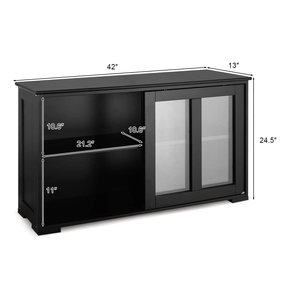 Giantex Buffet Sideboard, Wood Credenza with Sliding Doors