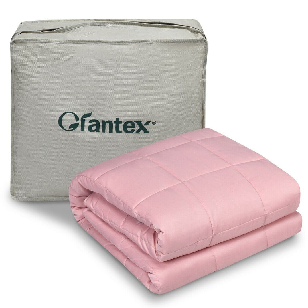 Cooling Weighted Blanket, Luxury Cooling Silk Sewed in Cotton, 41"x60" | 7lbs/10lbs