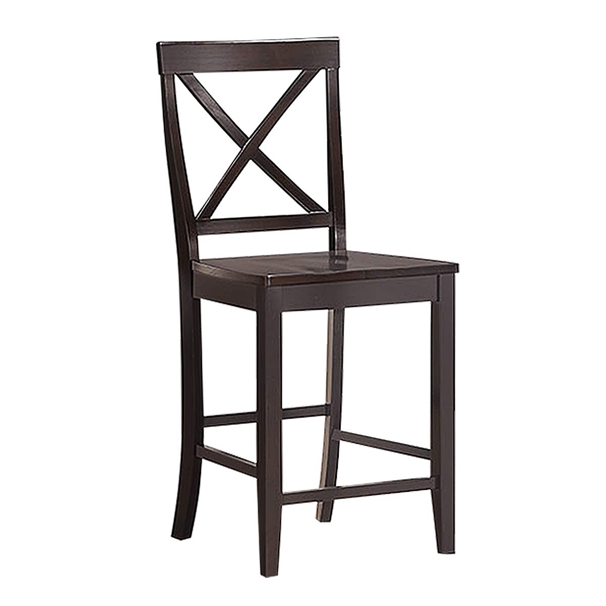 Giantex Dining Chairs, Counter Height Barstools, Rubber Wood Chairs (Expresso)