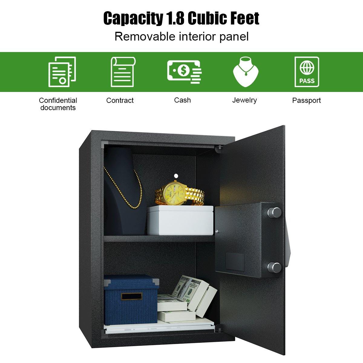 Large Digital Electronic Safe Box Keypad Lock Security - Giantexus