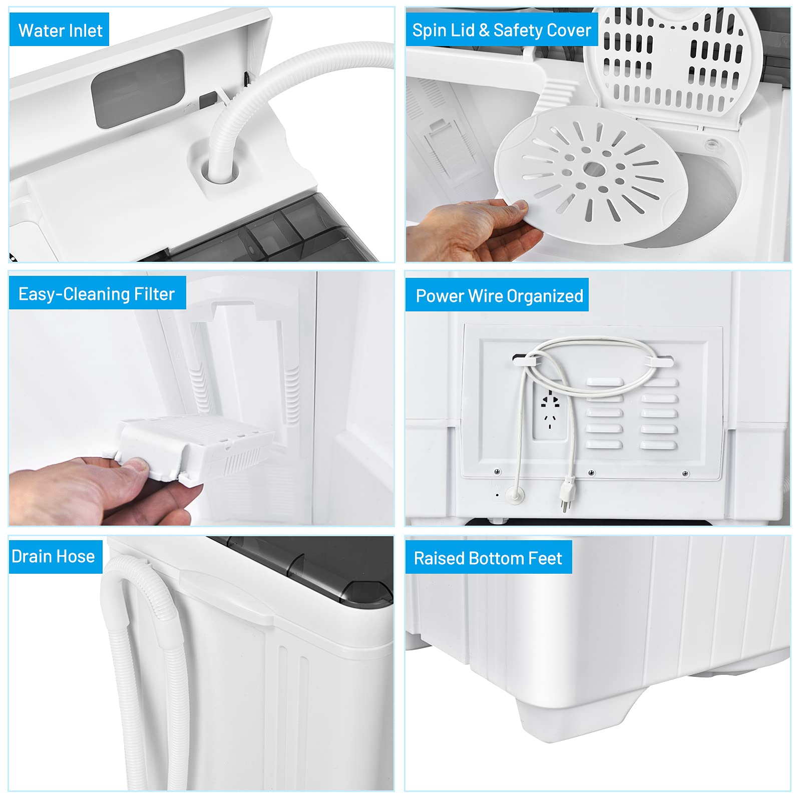 Compact Washing Machine for Apartment, Dorm and RV