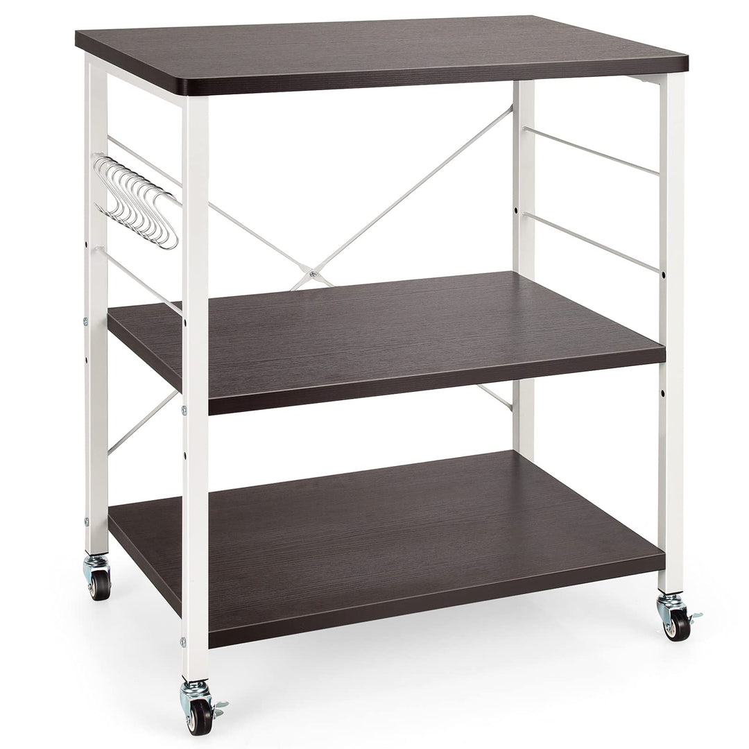 Giantex Kitchen Baker's Rack 3-Tier Microwave Cart on Wheels