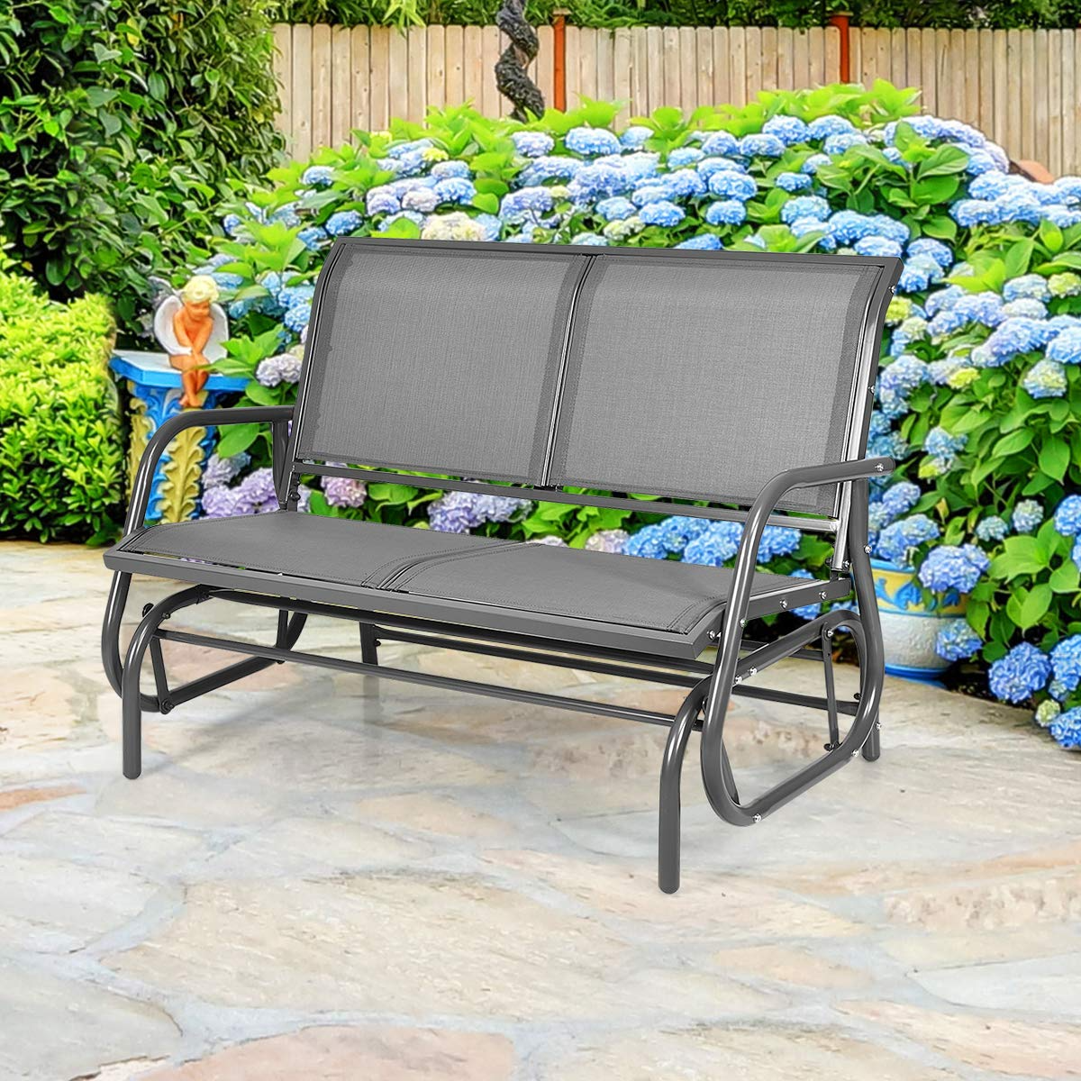 Giantex Swing Glider Chair 48 Inch with Spacious Space