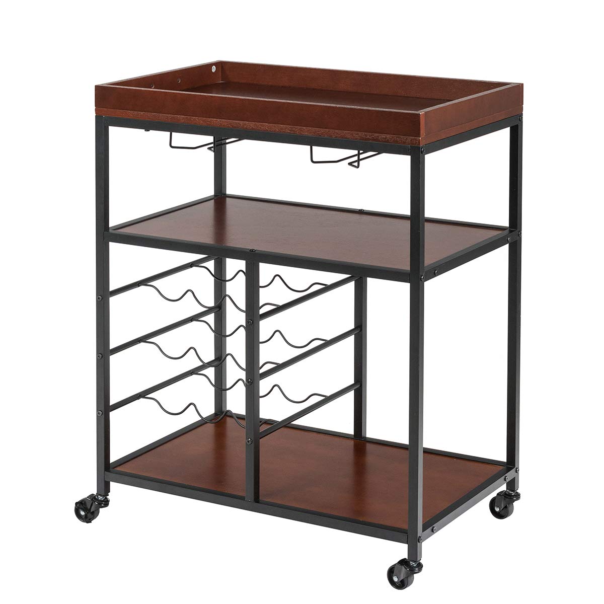 Giantex 3-Tier Kitchen Island Cart Rolling Trolley