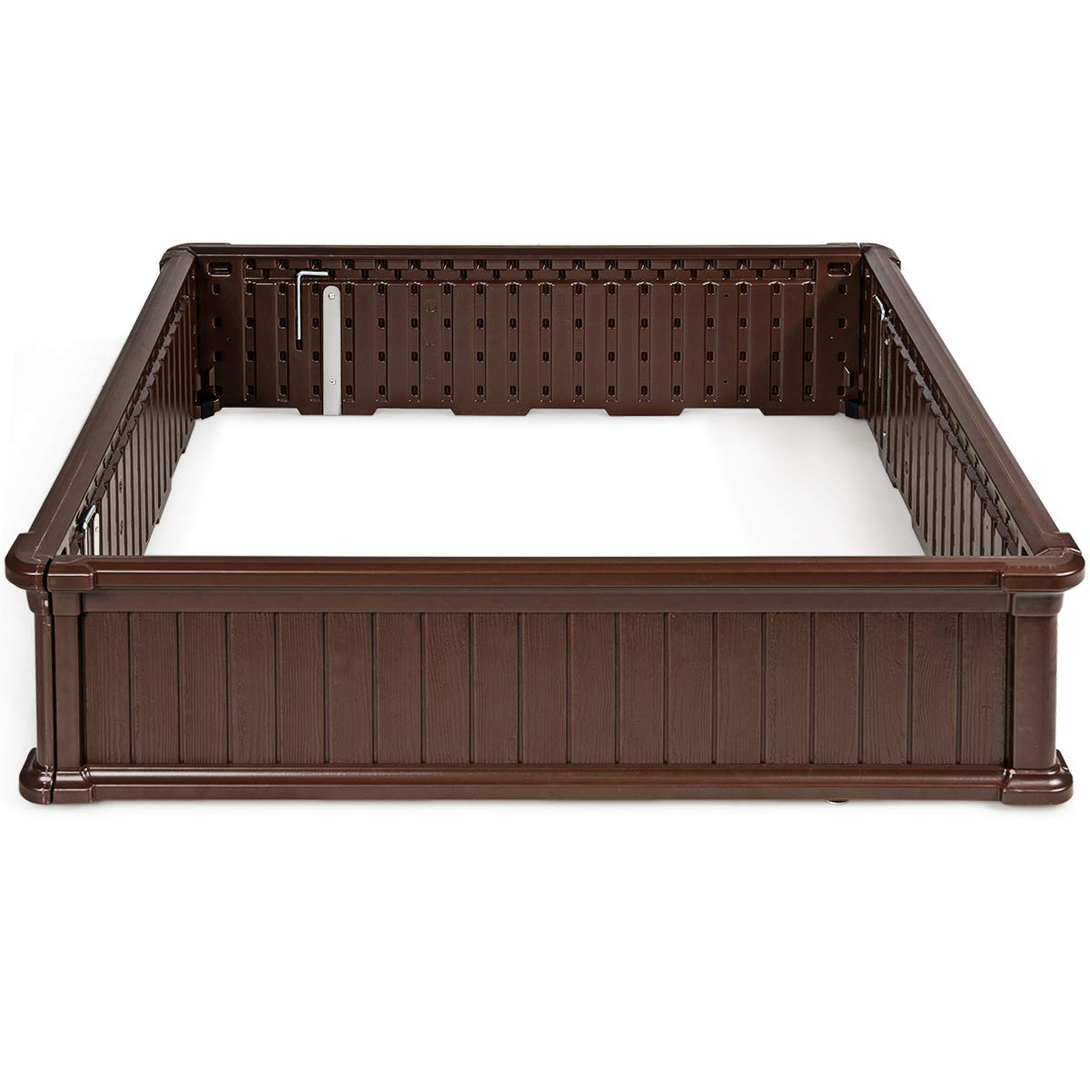 Planter for Flower Vegetables (48.5''Lx48.5''Wx12''H, Brown)