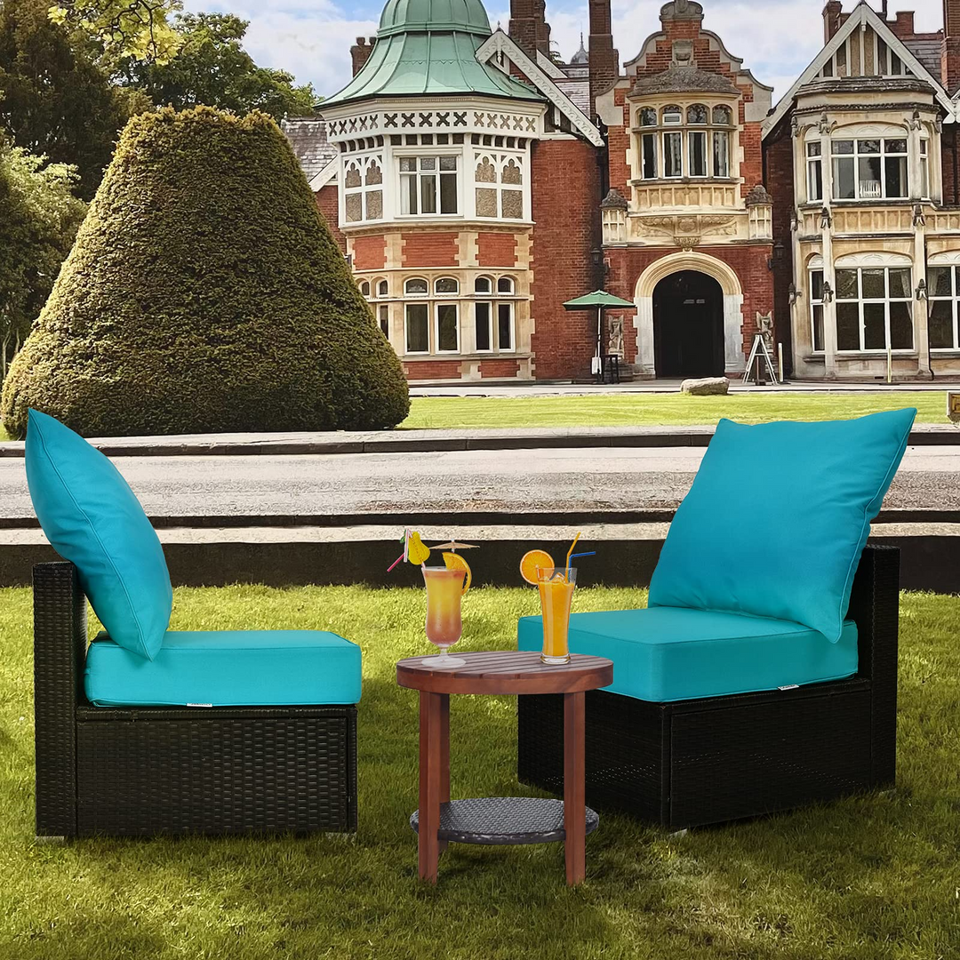 Giantex Patio Cushion Set with Pillow, Deep Seat and Back Cushion