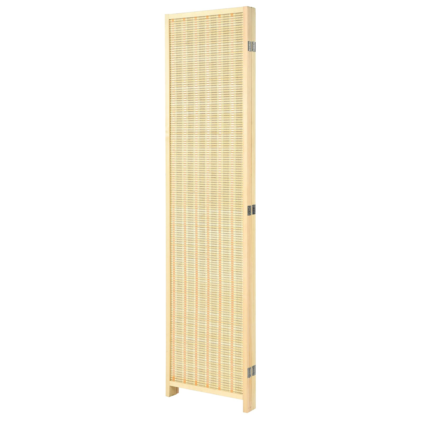 Giantex 4 Panel 6 Ft Tall Bamboo Room Divider, Folding Privacy Screen, Natural - Giantexus