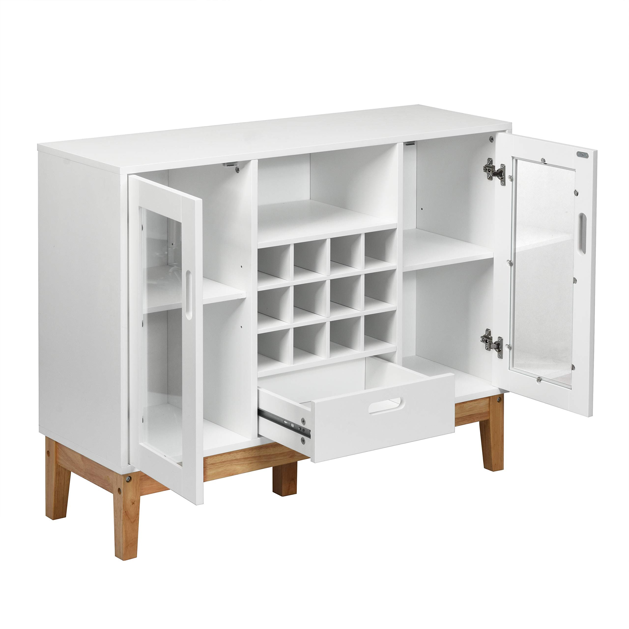 Giantex Buffet Sideboard, Wood Kitchen Server, Storage Cupboard