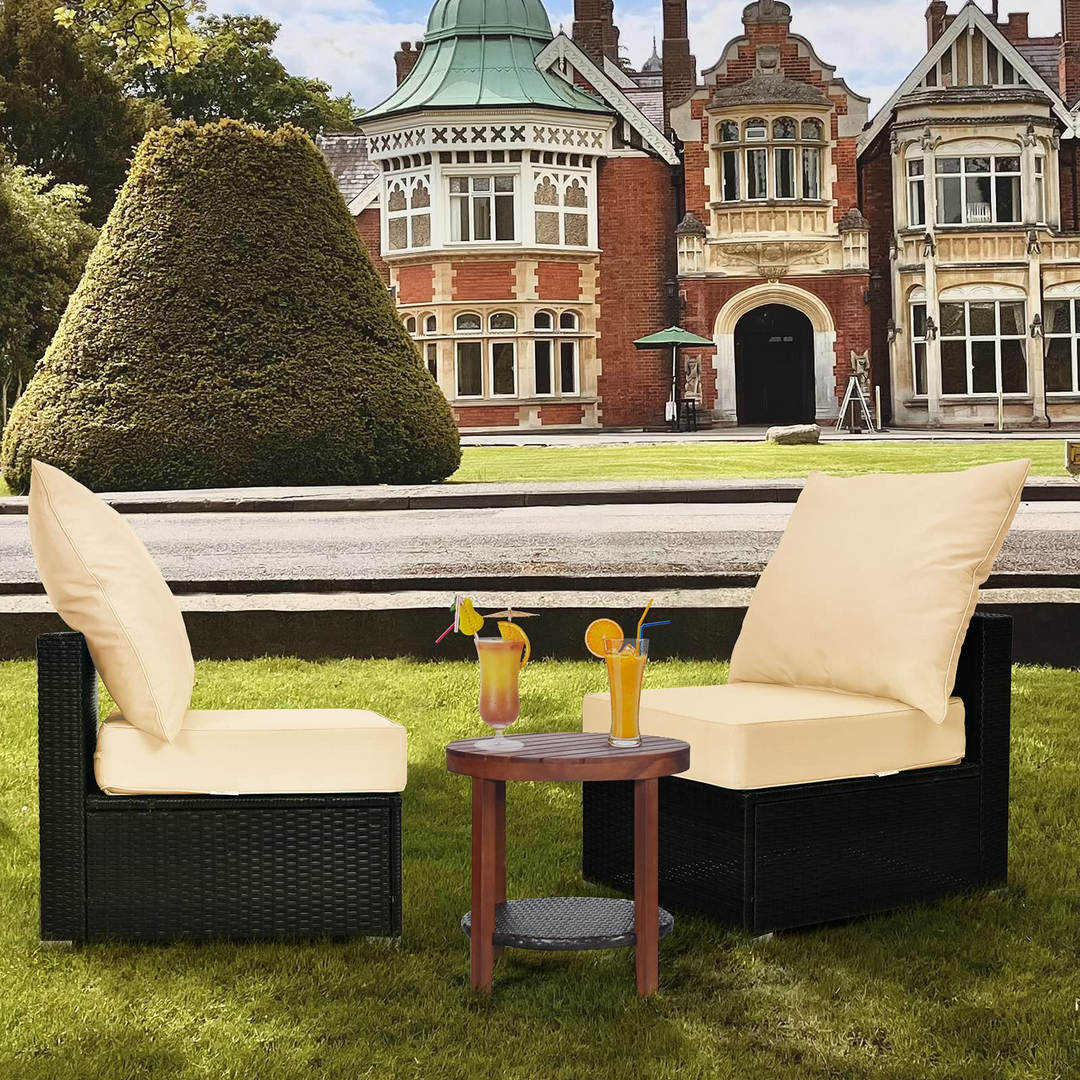 Giantex Patio Cushion Set with Pillow, Deep Seat and Back Cushion