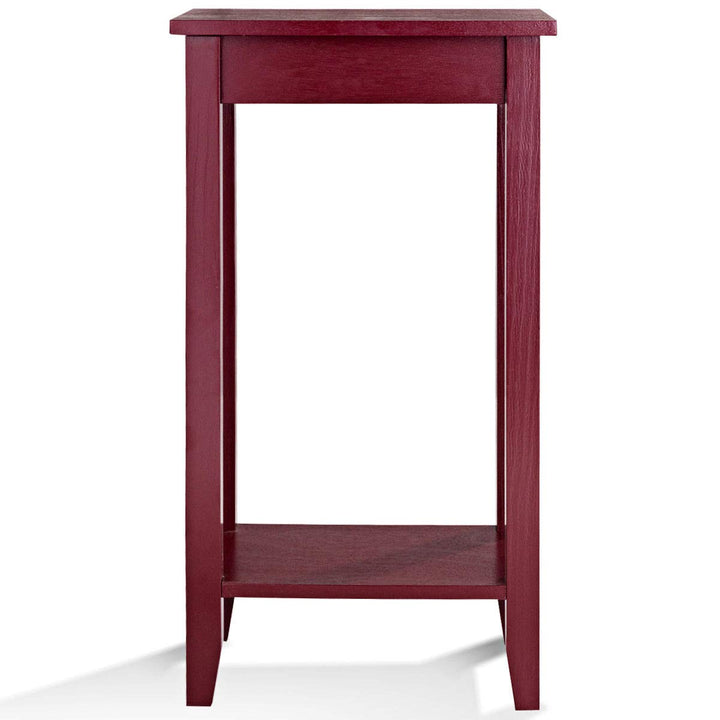 Giantex Narrow Telephone Table with Shelf and Legs for Small Spaces, Espresso