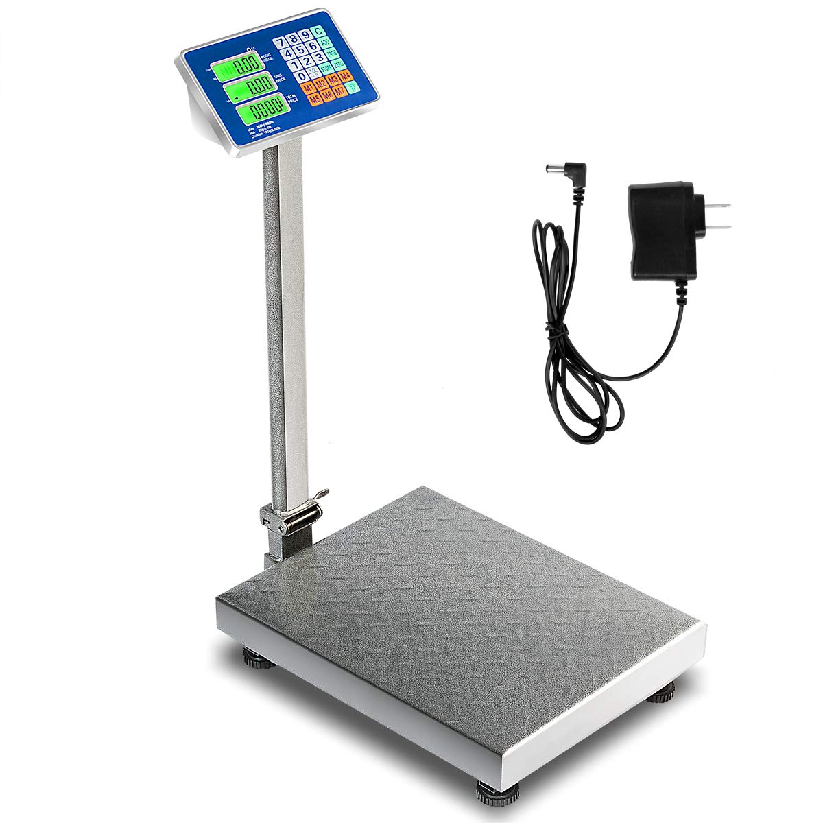 Giantex 660lbs Weight Computing Digital Scale Floor Platform Scale for Weighing Luggage (Silver) - Giantexus