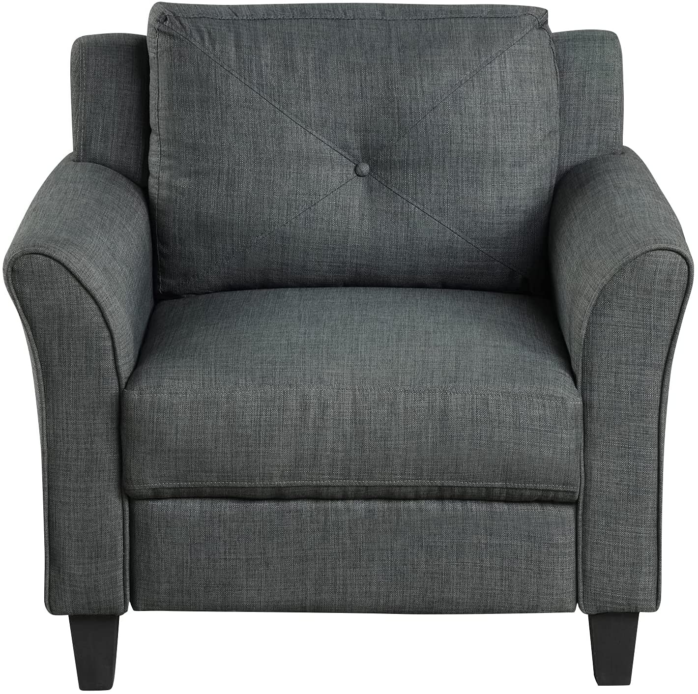 Giantex Leisure Arm Chair with Button Tufting Back Cushion