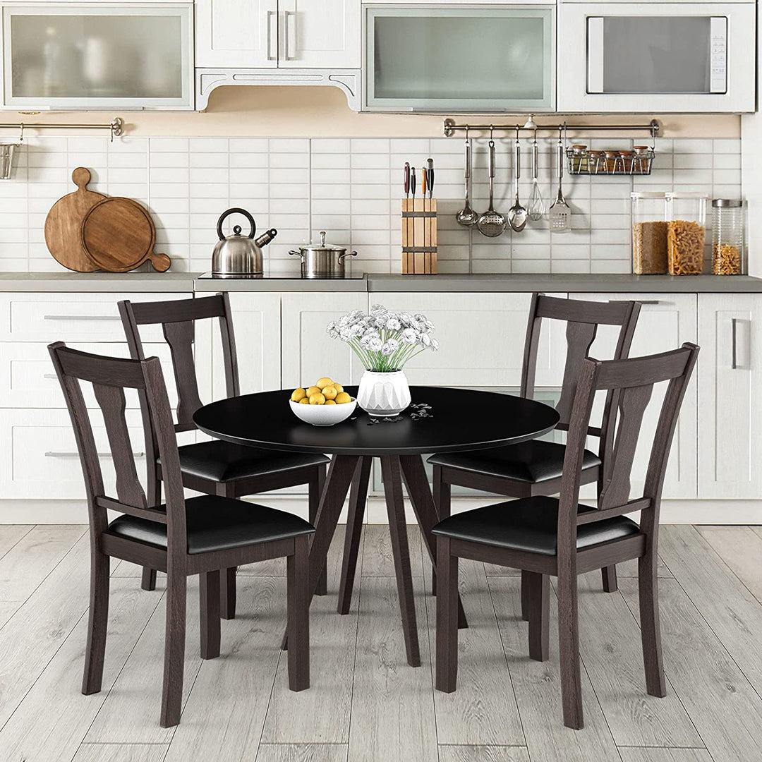 Giantex PVC Leather Modern Wood Dining Side Chair