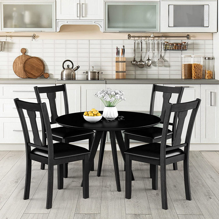 Giantex PVC Leather Modern Wood Dining Side Chair