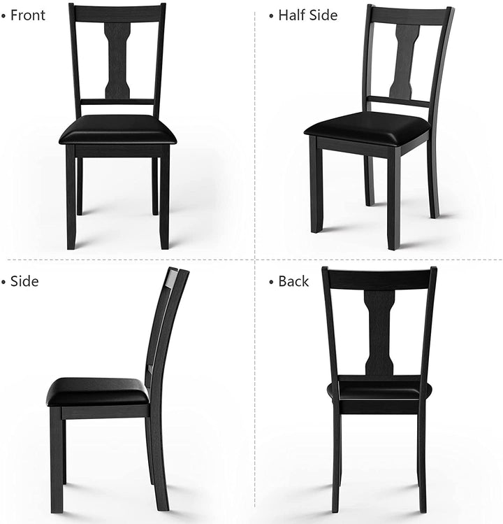Giantex PVC Leather Modern Wood Dining Side Chair