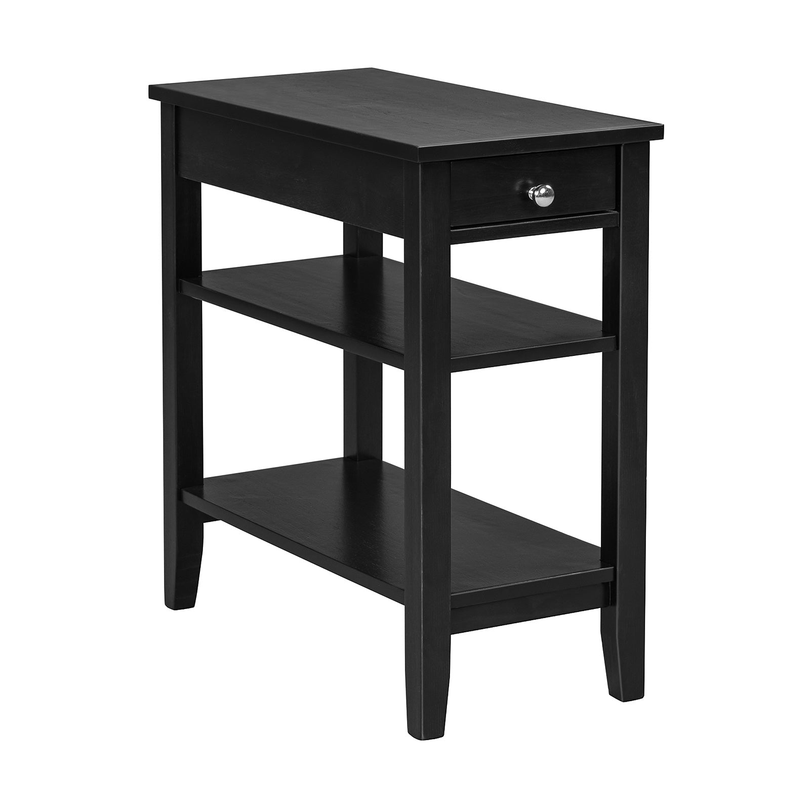 Giantex End Table Sofa Side Table with Drawer, 3-Tier Nightstand with Storage Shelves