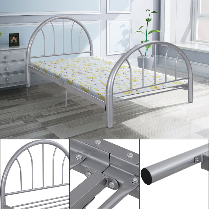 Giantex 83" x 42" x 35" Metal Bed Platform Frame Twin Size Bedroom Home Furniture