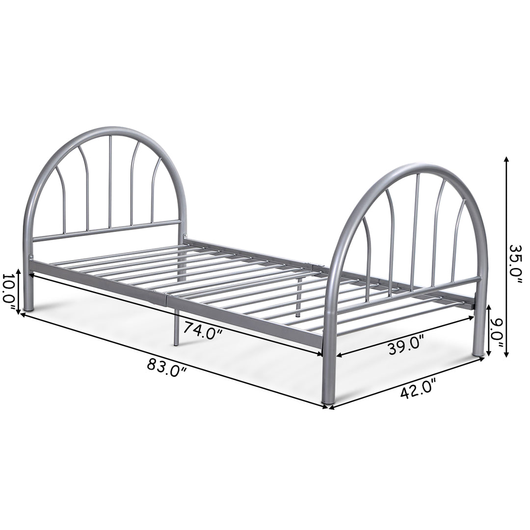 Giantex 83" x 42" x 35" Metal Bed Platform Frame Twin Size Bedroom Home Furniture