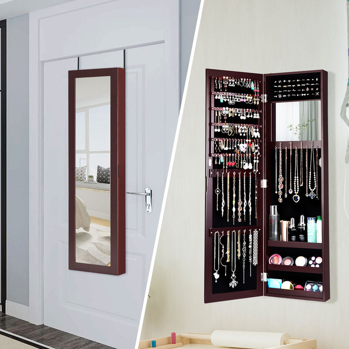 Jewelry Armoire Cabinet Wall Door Mounted - Giantex