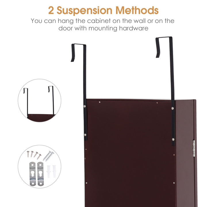 Jewelry Armoire Cabinet Wall Door Mounted - Giantex