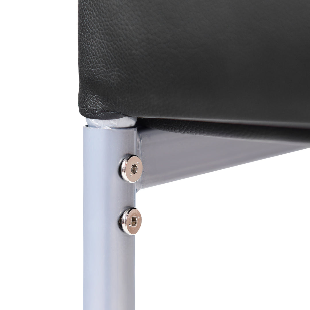 Giantex Set of 4 PU Leather Dining Side Chairs with Padded Seat Foot Cap