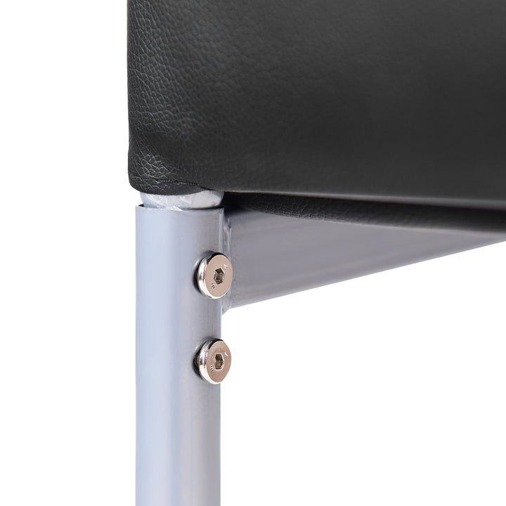 Giantex Set of 4 PU Leather Dining Side Chairs with Padded Seat Foot Cap