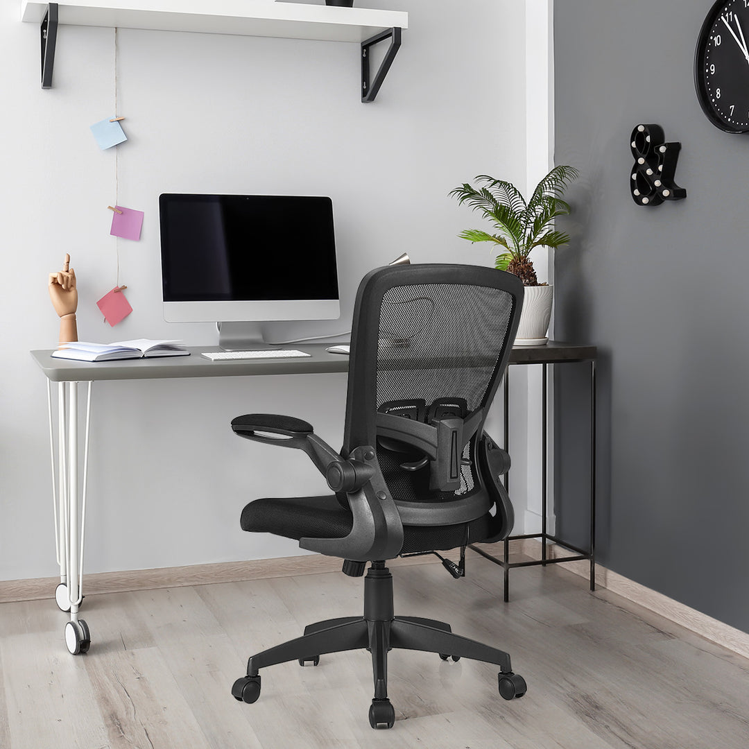 Giantex Ergonomic Desk Chair w/ Portable Lumbar Pillow (Black)