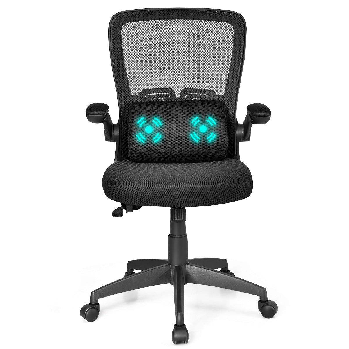 Giantex Ergonomic Desk Chair w/ Portable Lumbar Pillow (Black)