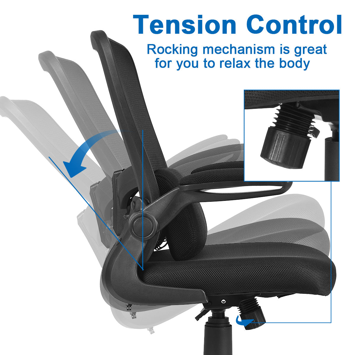 Giantex Ergonomic Desk Chair w/ Portable Lumbar Pillow (Black)